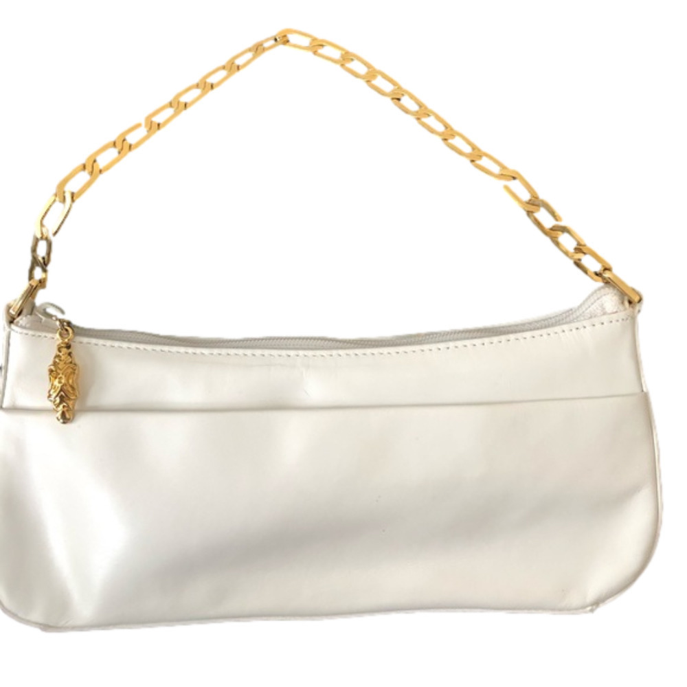 Nine West Leather Handbag with Gold Accents